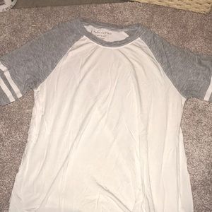 White and grey T-shirt